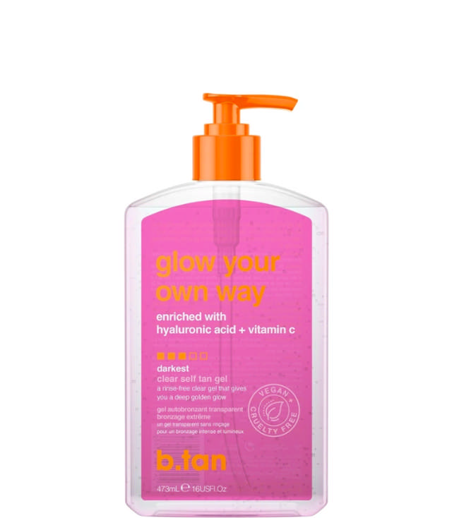 b.tan glow your own way self tan gel, 473ml.