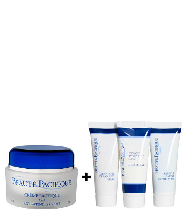 Beauté Pacifique AHA Anti-Wrinkle Creme, 50 ml. + Gratis Trio-mask