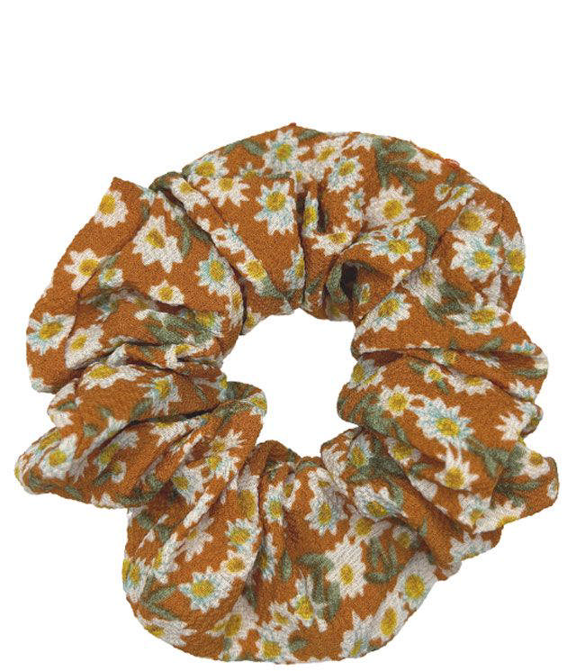 JA-NI Hair Accessories - Hair Scrunchies, The Orange Marguerite