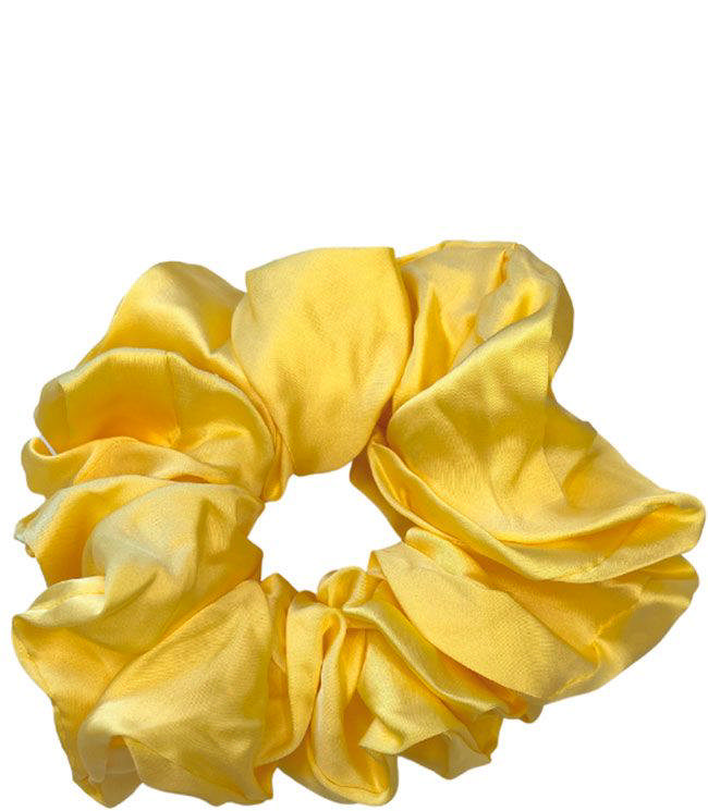 JA-NI Hair Accessories - Hair Scrunchies Large, The Yellow Satin
