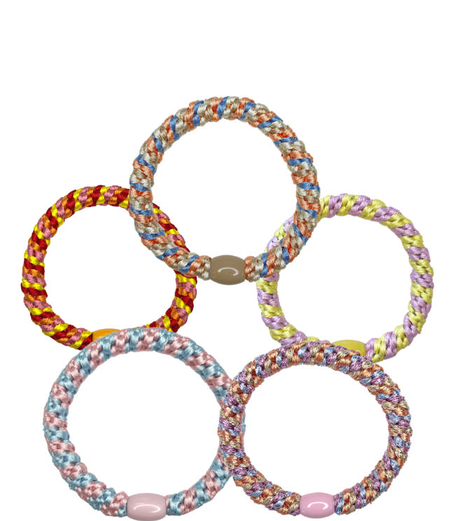 JA-NI Hair Accessories, Hair elastics - Confetti Collection, 5 stk.