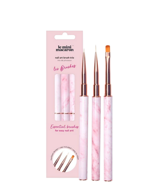 Le Mini Macaron Nail Art Brush Trio Set