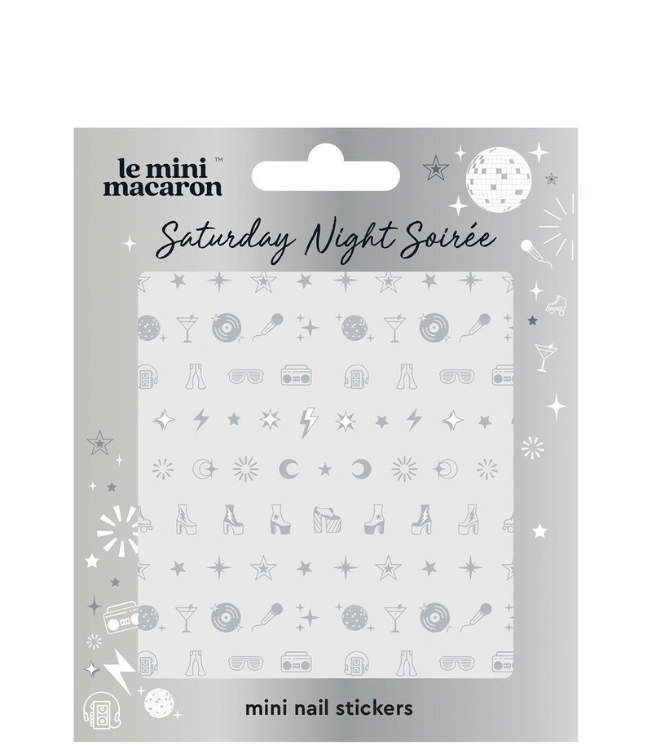 Le Mini Macaron Mini Nail Stickers Saturday Night Soire