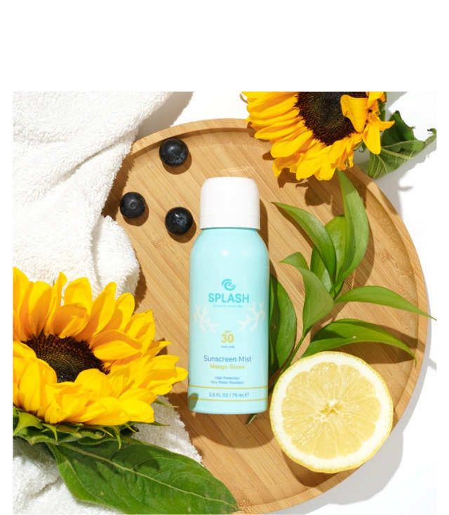 SPLASH Mango Grove Sunscreen Mist SPF 30 - Travel Size, 75 ml.